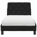 Pat cu saltea, negru, 90x190 cm, textil - WALTI WALTI