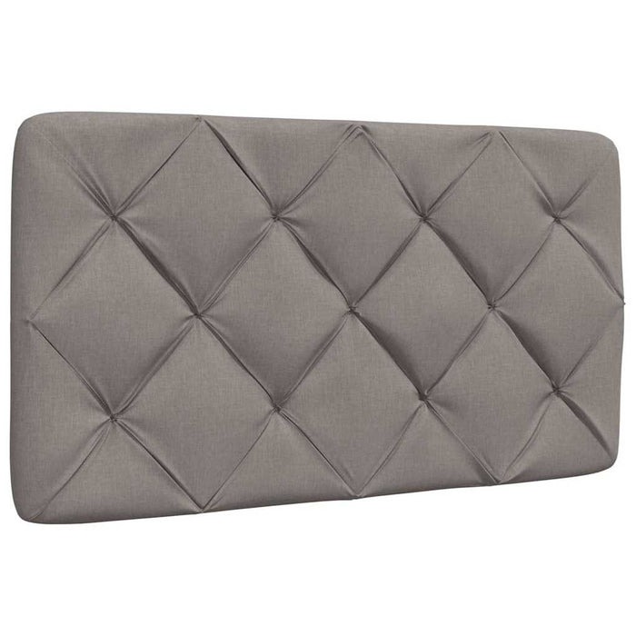 Pat cu saltea, gri taupe, 90x190 cm, textil WALTI
