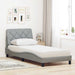 Pat cu saltea, gri deschis, 90x200 cm, textil - WALTI WALTI