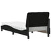 Pat cu saltea, negru, 90x200 cm, textil - WALTI WALTI