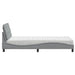 Pat cu saltea, gri deschis, 100x200 cm, textil - WALTI WALTI