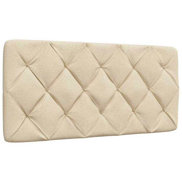 Pat cu saltea, crem, 100x200 cm, textil WALTI