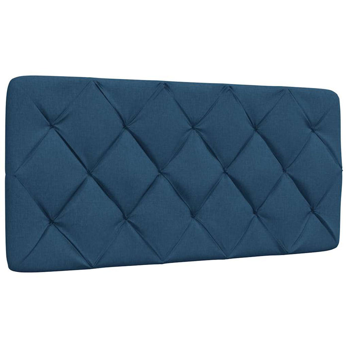 Pat cu saltea, albastru, 100x200 cm, textil WALTI