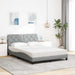 Pat cu saltea, gri deschis, 120x200 cm, textil - WALTI WALTI