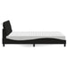 Pat cu saltea, negru, 120x200 cm, textil - WALTI WALTI