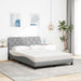 Pat cu saltea, gri deschis, 140x190 cm, textil - WALTI WALTI