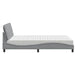 Pat cu saltea, gri deschis, 140x190 cm, textil - WALTI WALTI