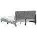 Pat cu saltea, gri deschis, 140x190 cm, textil - WALTI WALTI