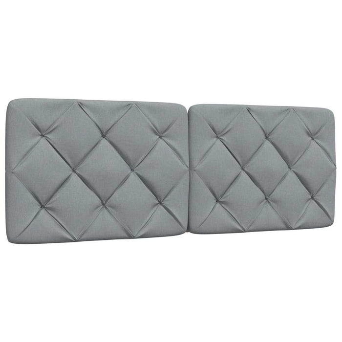 Pat cu saltea, gri deschis, 140x190 cm, textil - WALTI WALTI