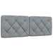 Pat cu saltea, gri deschis, 140x190 cm, textil - WALTI WALTI