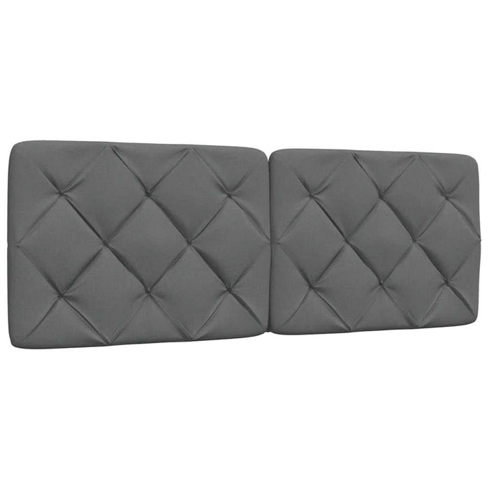 Pat cu saltea, gri închis, 140x190 cm, textil WALTI