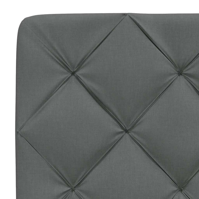 Pat cu saltea, gri închis, 140x190 cm, textil WALTI