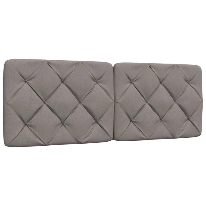 Pat cu saltea, gri taupe, 140x200 cm, textil WALTI