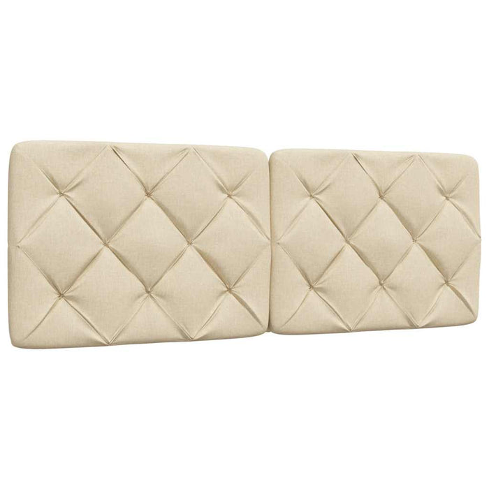 Pat cu saltea, crem, 140x200 cm, textil WALTI