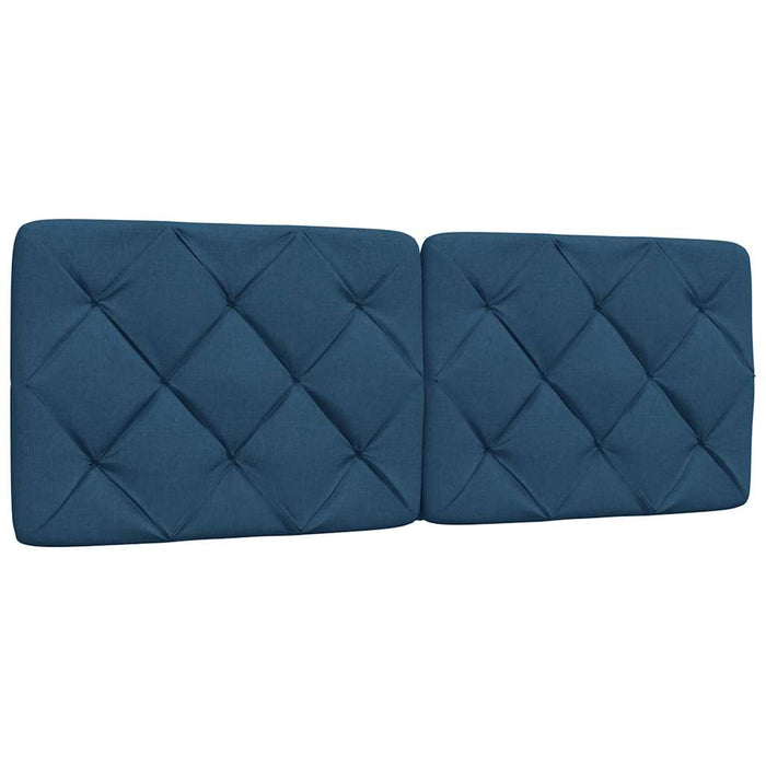 Pat cu saltea, albastru, 140x200 cm, textil - WALTI WALTI