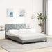 Pat cu saltea, gri deschis, 140x200 cm, material textil - WALTI WALTI