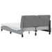 Pat cu saltea, gri deschis, 140x200 cm, material textil - WALTI WALTI