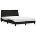 Pat cu saltea, negru, 140x200 cm, textil - WALTI WALTI