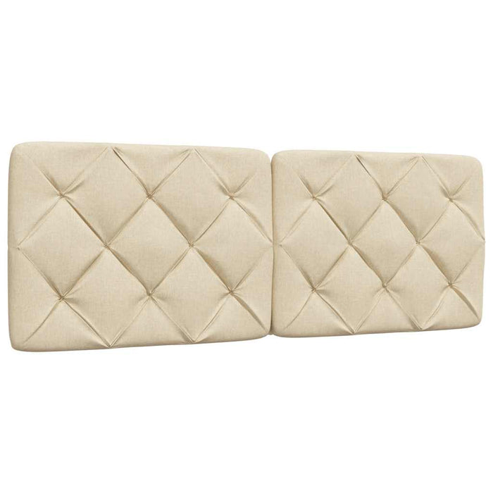 Pat cu saltea, crem, 140x200 cm, material textil WALTI