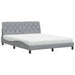 Pat cu saltea, gri deschis, 160x200 cm, textil - WALTI WALTI