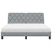 Pat cu saltea, gri deschis, 160x200 cm, textil - WALTI WALTI