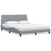 Pat cu saltea, gri deschis, 160x200 cm, textil - WALTI WALTI