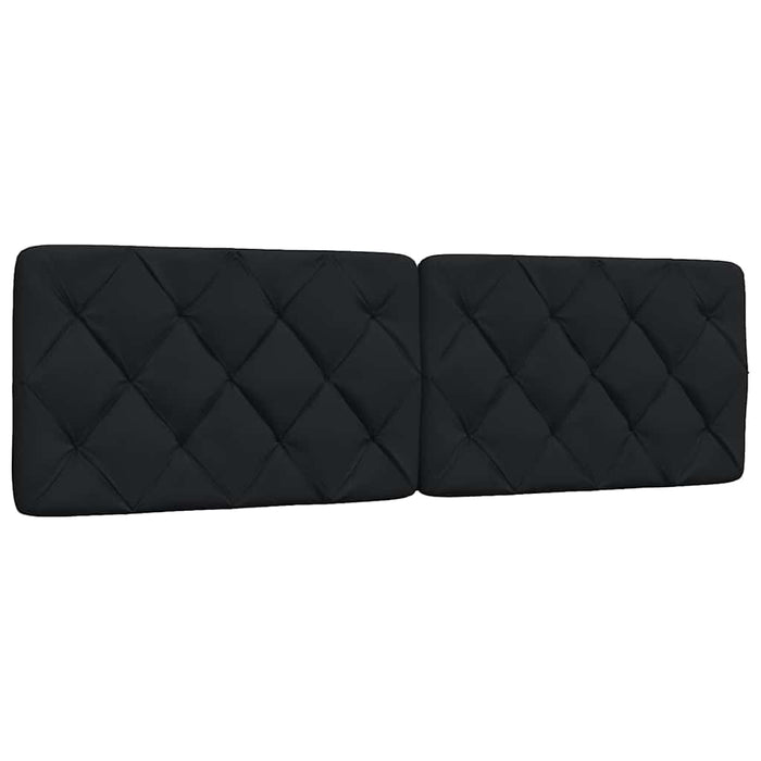 Pat cu saltea, negru, 160x200 cm, textil WALTI