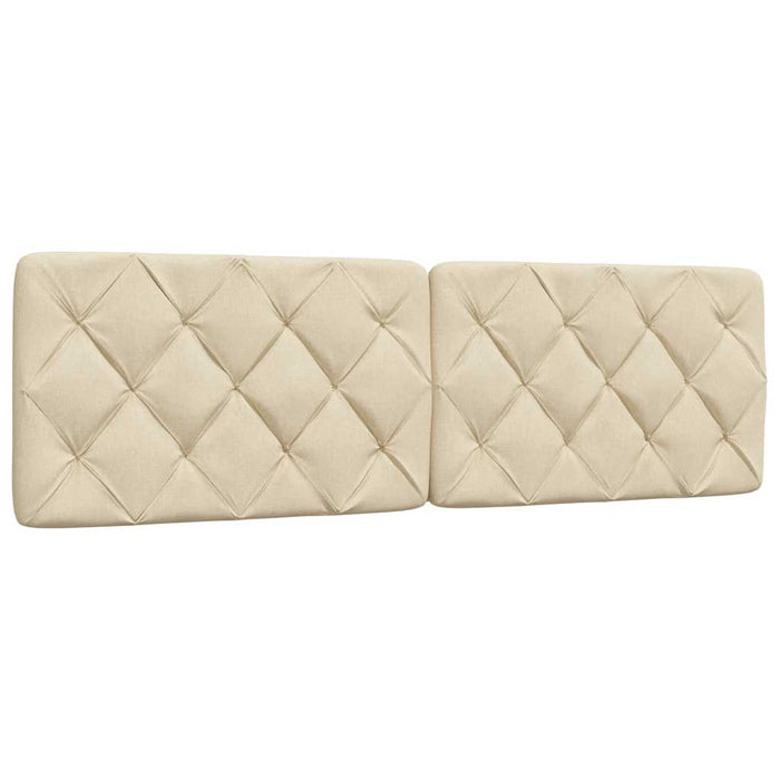 Pat cu saltea, crem, 160x200 cm, material textil WALTI