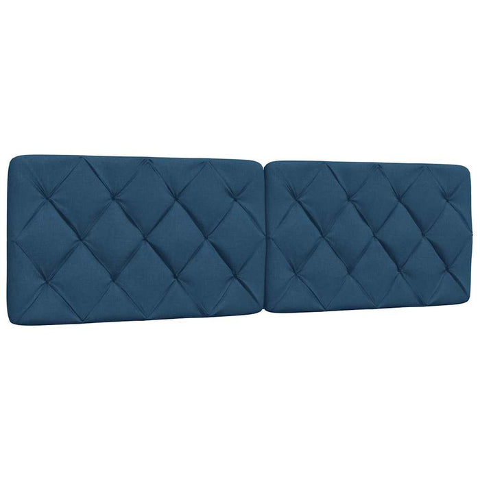Pat cu saltea, albastru, 160x200cm, material textil WALTI