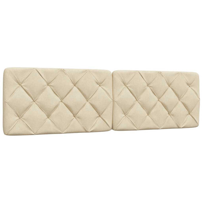 Pat cu saltea, crem, 180x200 cm, textil WALTI