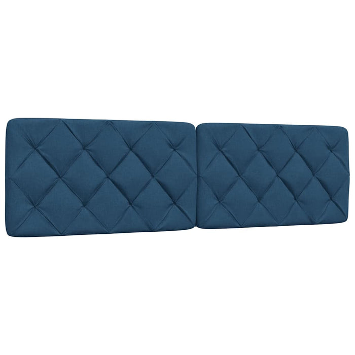 Pat cu saltea, albastru, 180x200 cm, material textil WALTI