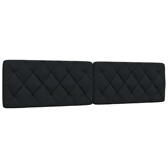 Pat cu saltea, negru, 200x200 cm, textil WALTI