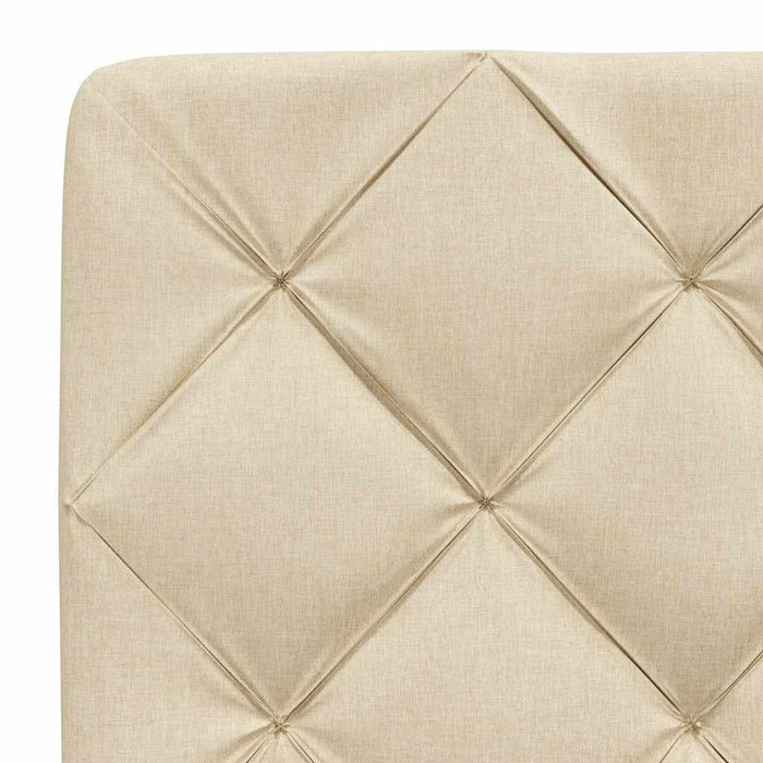 Pat cu saltea, crem, 200x200 cm, textil WALTI