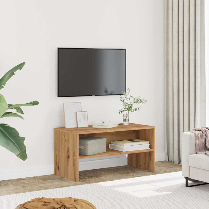 Dulap TV, stejar artizanal, 80x40x40 cm, lemn prelucrat - WALTI WALTI