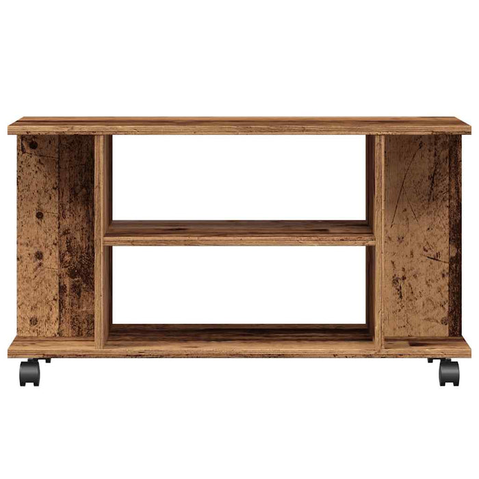 Dulap TV cu roți, lemn vechi, 80x40x45 cm, lemn prelucrat - WALTI WALTI