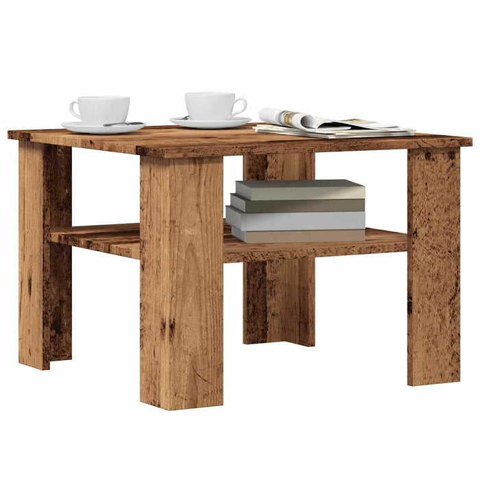 Masuta de cafea din lemn vechi 60x60x42 cm lemn prelucrat - WALTI WALTI
