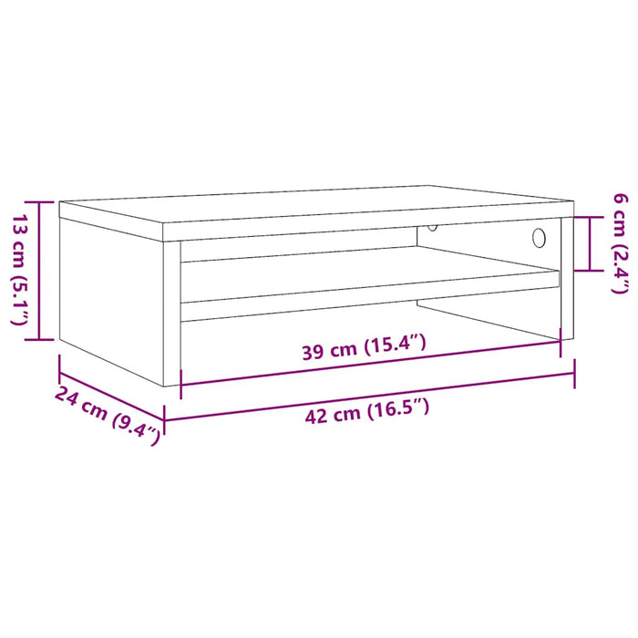 Suport pentru monitor Lemn vechi 42x24x13 cm Lemn prelucrat - WALTI WALTI