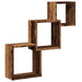 Rafturi de perete, cub, lemn vechi, 68x15x68 cm, lemn prelucrat - WALTI WALTI