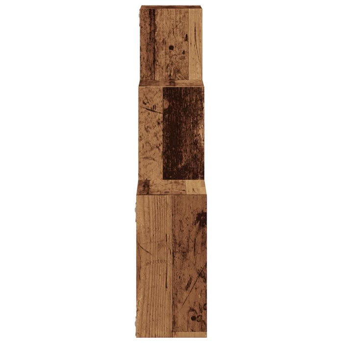 Rafturi de perete, cub, lemn vechi, 68x15x68 cm, lemn prelucrat - WALTI WALTI