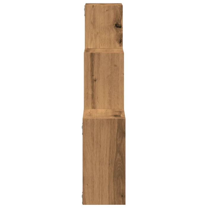 Rafturi cub perete stejar artizanal 68x15x68 cm, lemn prelucrat - WALTI WALTI