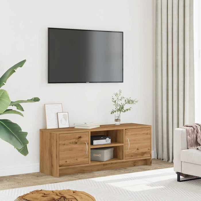 Dulap TV, stejar artizanal, 102x30x37,5 cm, lemn prelucrat - WALTI WALTI