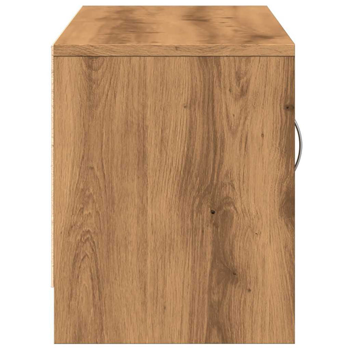 Dulap TV, stejar artizanal, 102x30x37,5 cm, lemn prelucrat - WALTI WALTI