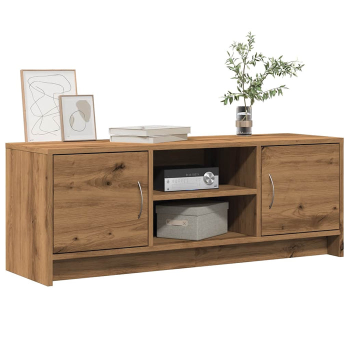 Dulap TV, stejar artizanal, 102x30x37,5 cm, lemn prelucrat - WALTI WALTI