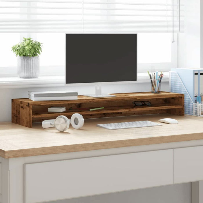 Suport monitor, lemn vechi, 100 x 24 x 13 cm, lemn prelucrat - WALTI WALTI