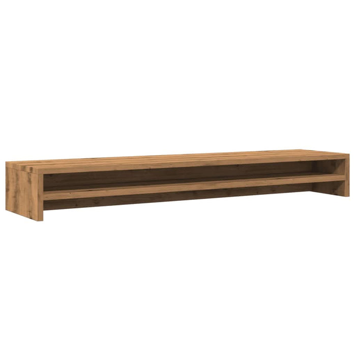 Suport monitor, stejar artizanal, 100x24x13 cm, lemn prelucrat - WALTI WALTI