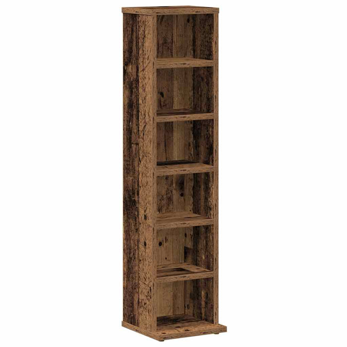 Dulap CD-uri, lemn vechi, 21x20x88 cm, lemn compozit - WALTI WALTI