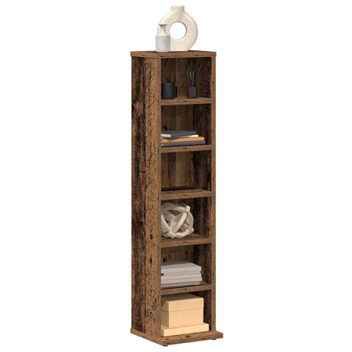Dulap CD-uri, lemn vechi, 21x20x88 cm, lemn compozit - WALTI WALTI