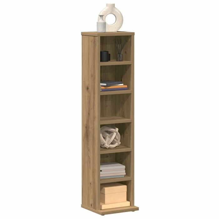 Dulap CD-uri, stejar artizanal, 21x20x88 cm, lemn prelucrat - WALTI WALTI
