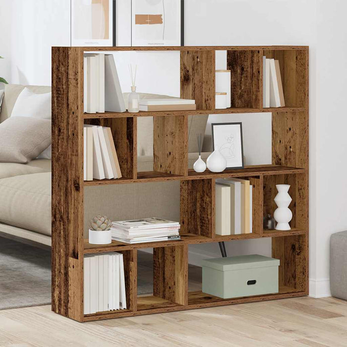 Bibliotecă/Separator de cameră, Lemn vechi, 105x24x102 cm - WALTI WALTI