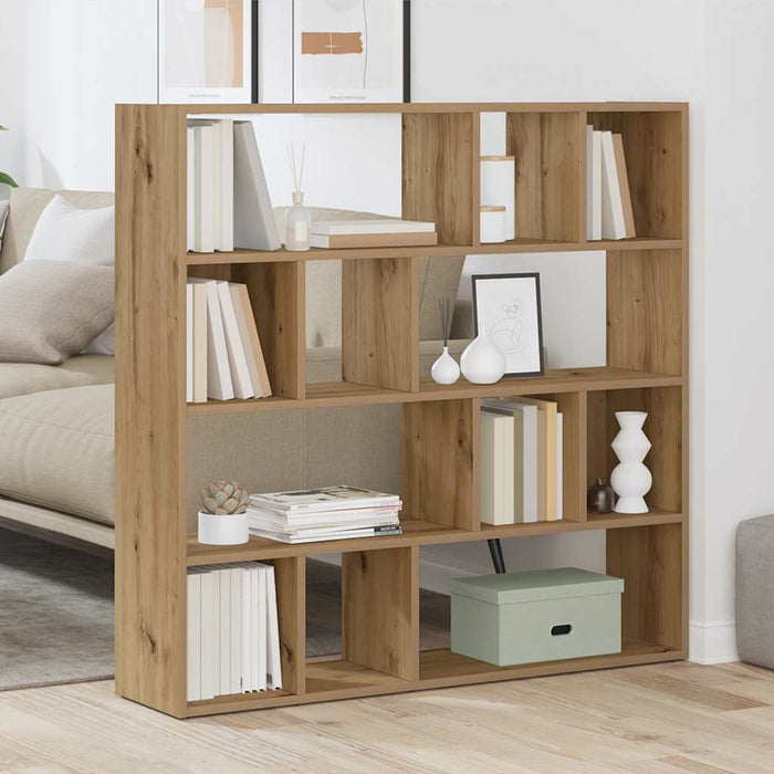 Bibliotecă/Separator de cameră, Stejar artizanal, 105x24x102 cm - WALTI WALTI